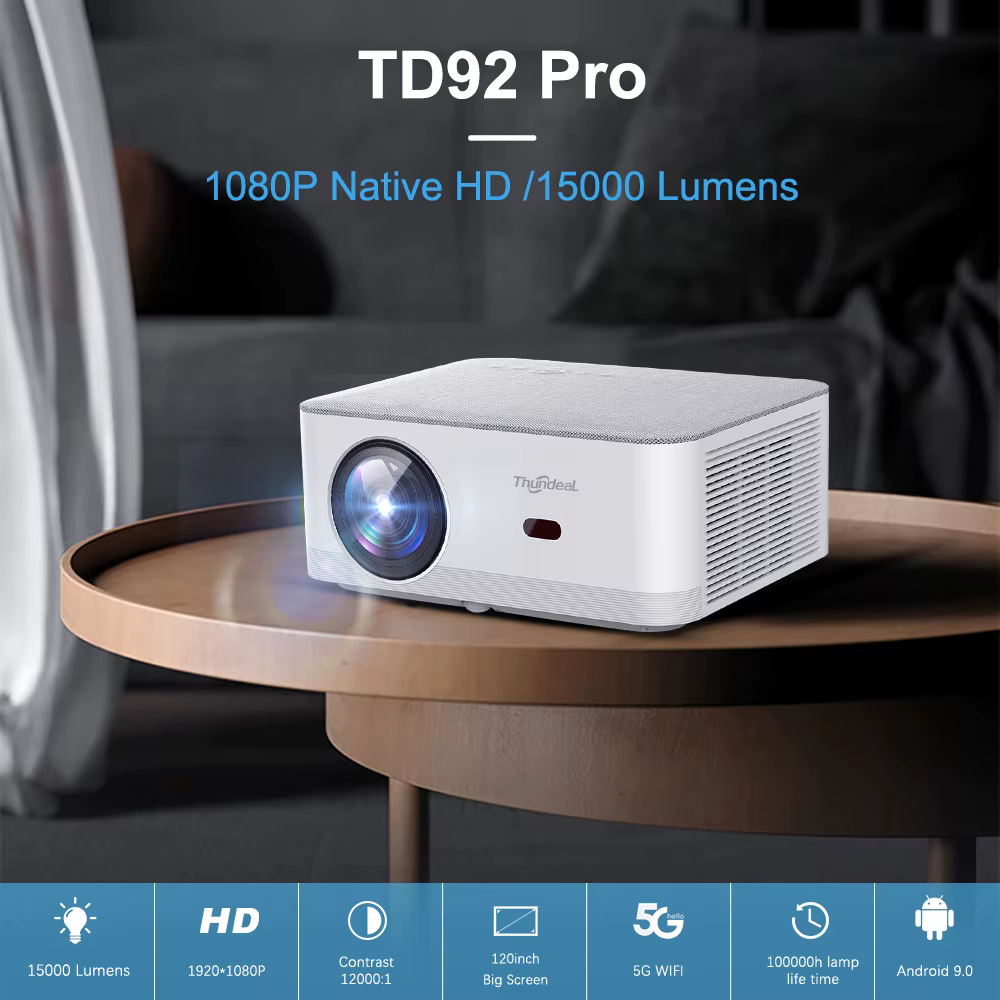 Mini proyector ThundeaL TD92 Pro para cine en casa