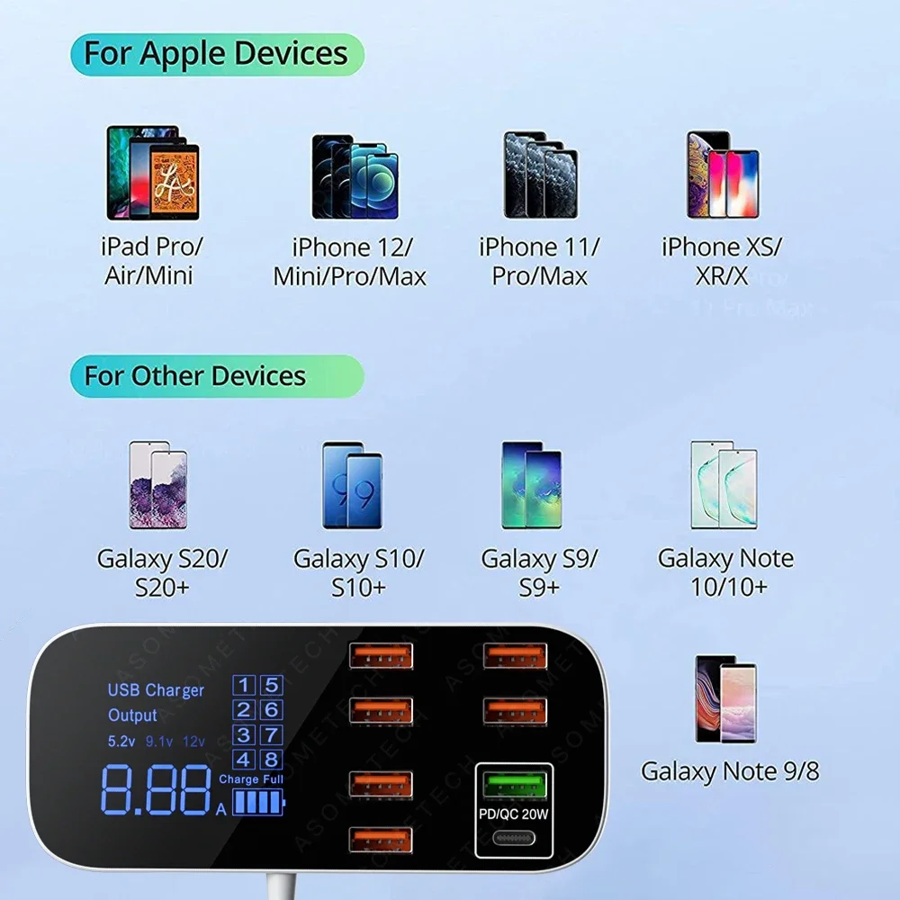 Cargador USB Carga Rápida con HUB – Viaje Móvil