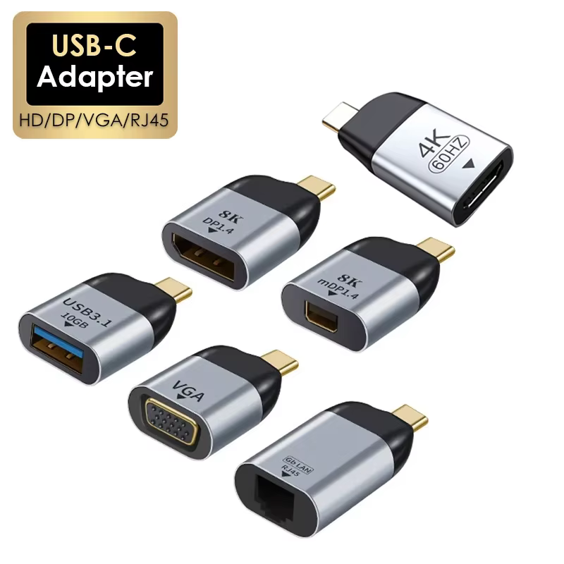Adaptador USB C con múltiples puertos de conexión