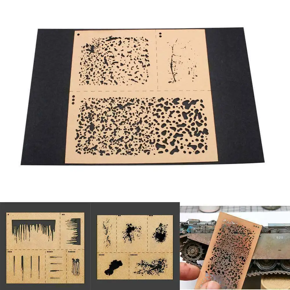 Plantilla Aerógrafo LIANG para Maquetas Aviones – Efectos Weathering - imagen 5