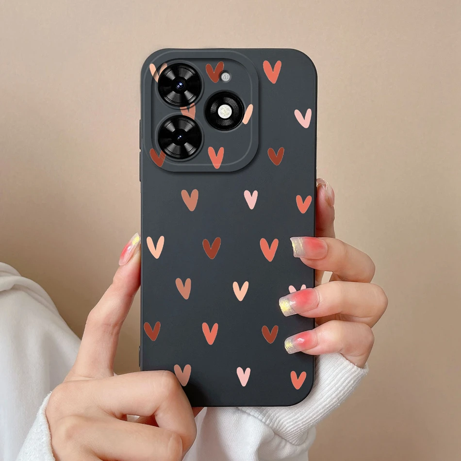Funda de silicona líquida color verde bosque para Tecno Spark Go 2024