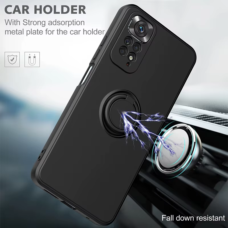 Funda Silicona Líquida Redmi Note 12 Pro – Soporte Anillo Antigolpes - imagen 2