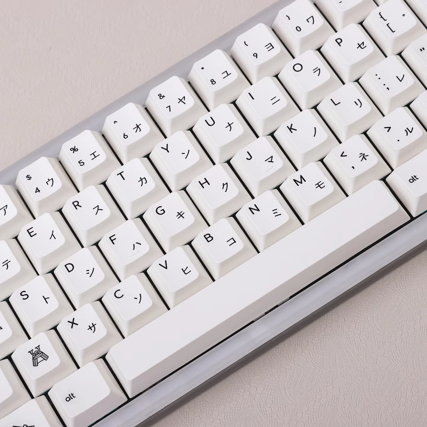 Ejemplo de teclas instaladas en un teclado