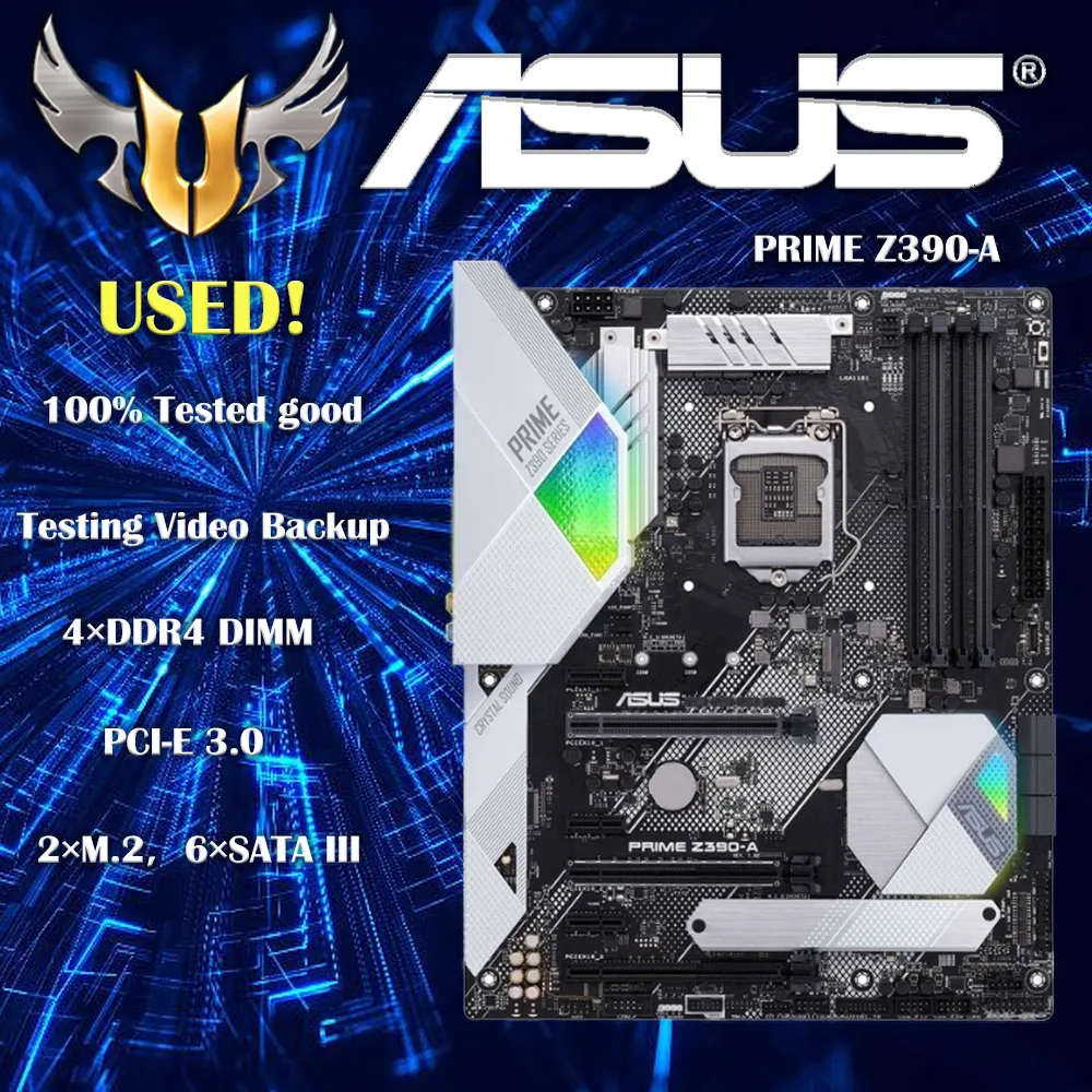 ASUS PRIME Z390-A, placa base ATX para gaming, LGA 1151, DDR4