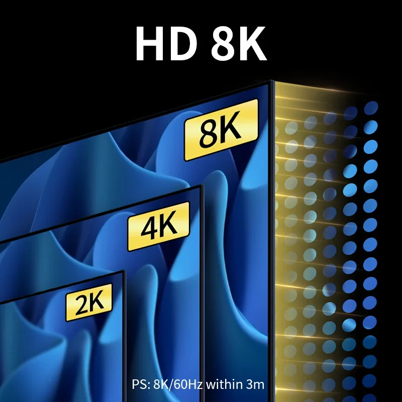 Adaptador HDMI 8K en Ángulo de 90° Macho a Hembra - imagen 3