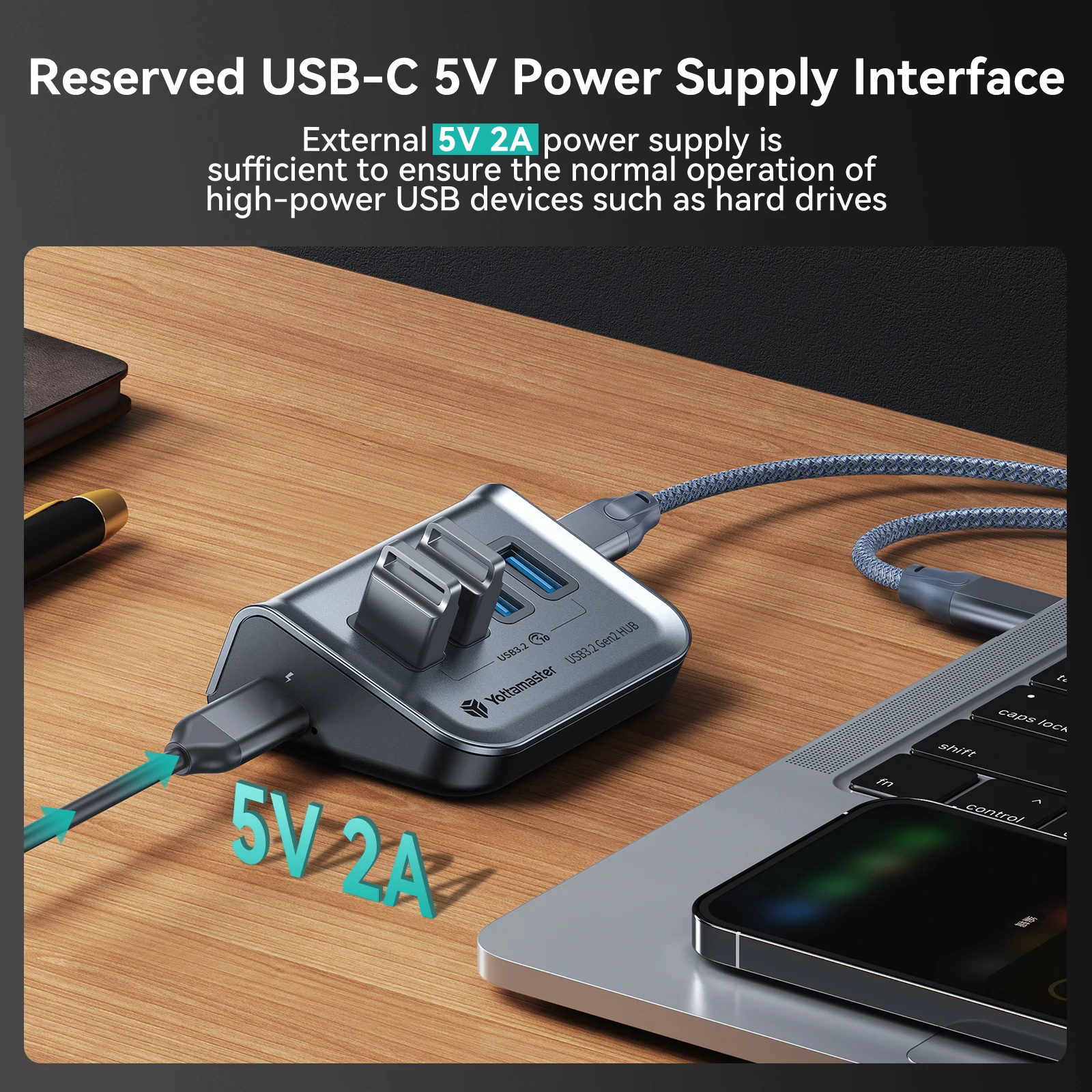 Puerto USB-C alimentación 5V