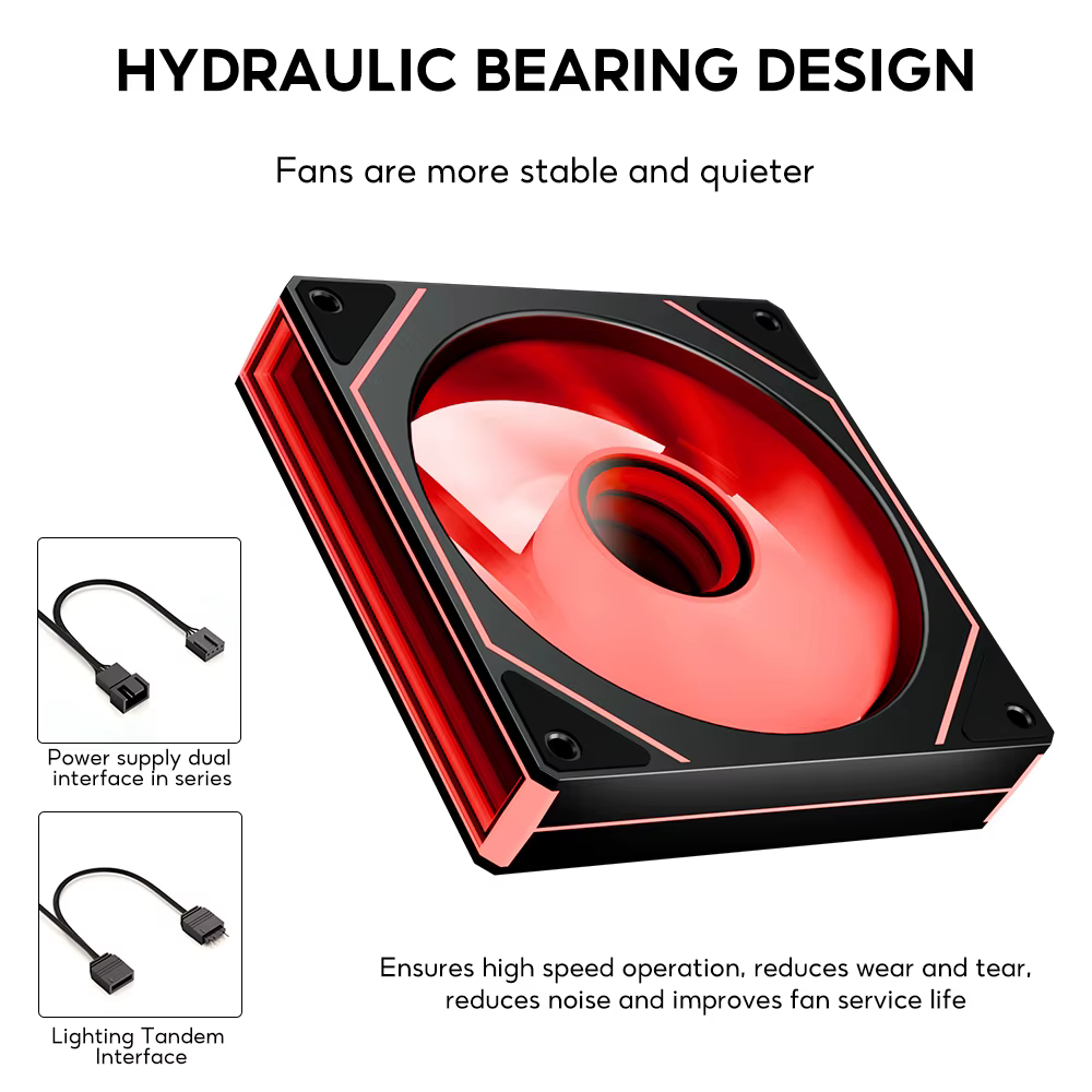 Ventilador 12CM RGB PWM Jungle Leopard Prism 4MAX – Sincrono Lateral - imagen 4