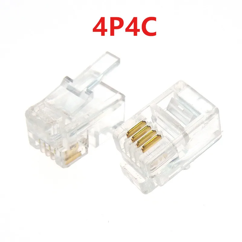 Variedad de conectores RJ11 y RJ45 con chapado en oro