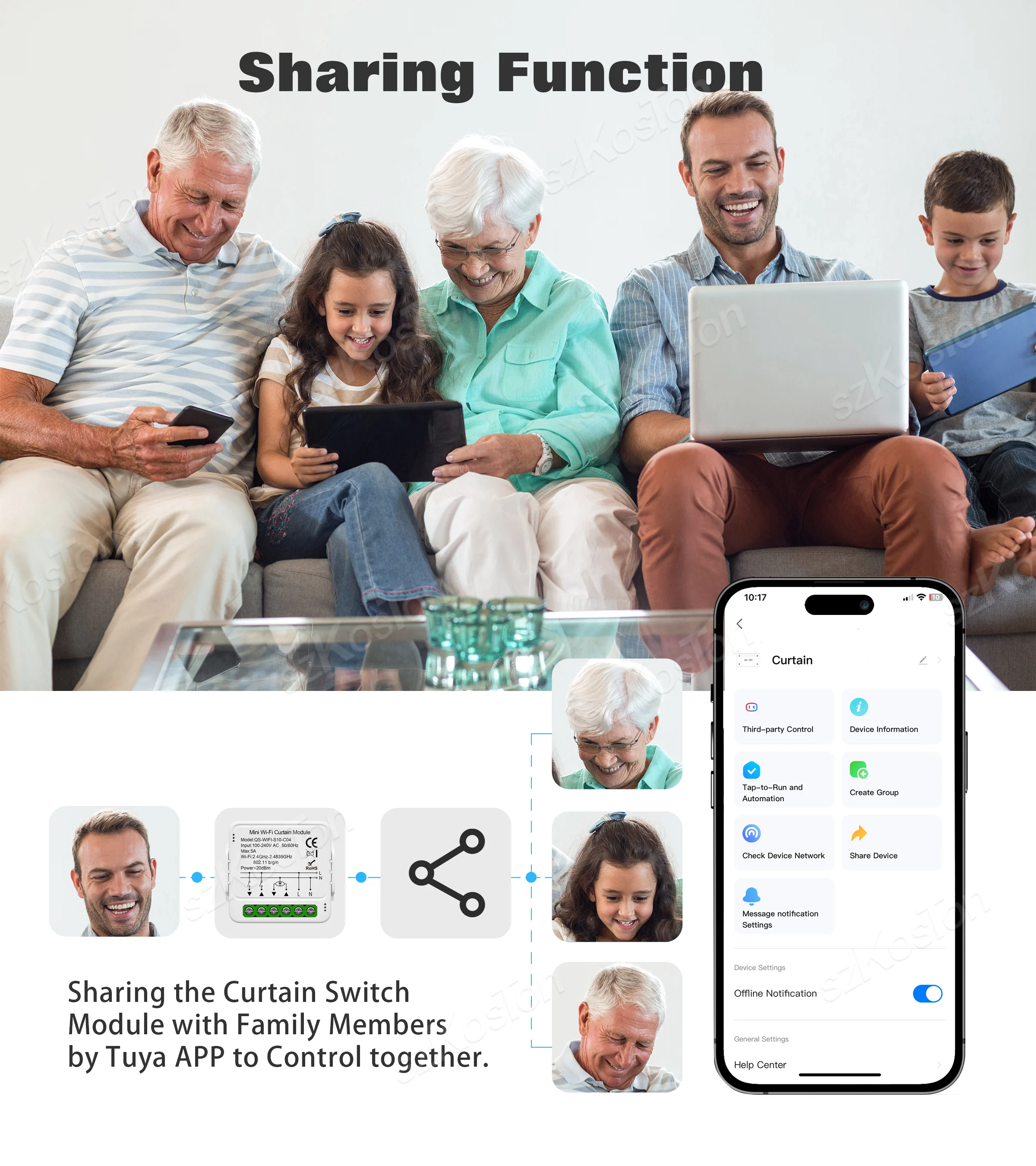Compartir dispositivo en la app