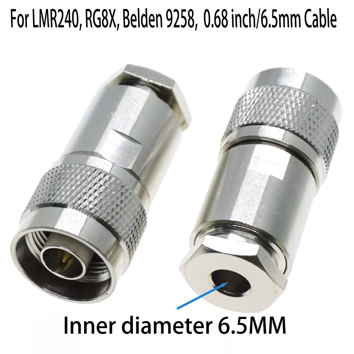 Abrazadera de conector macho N para coaxial
