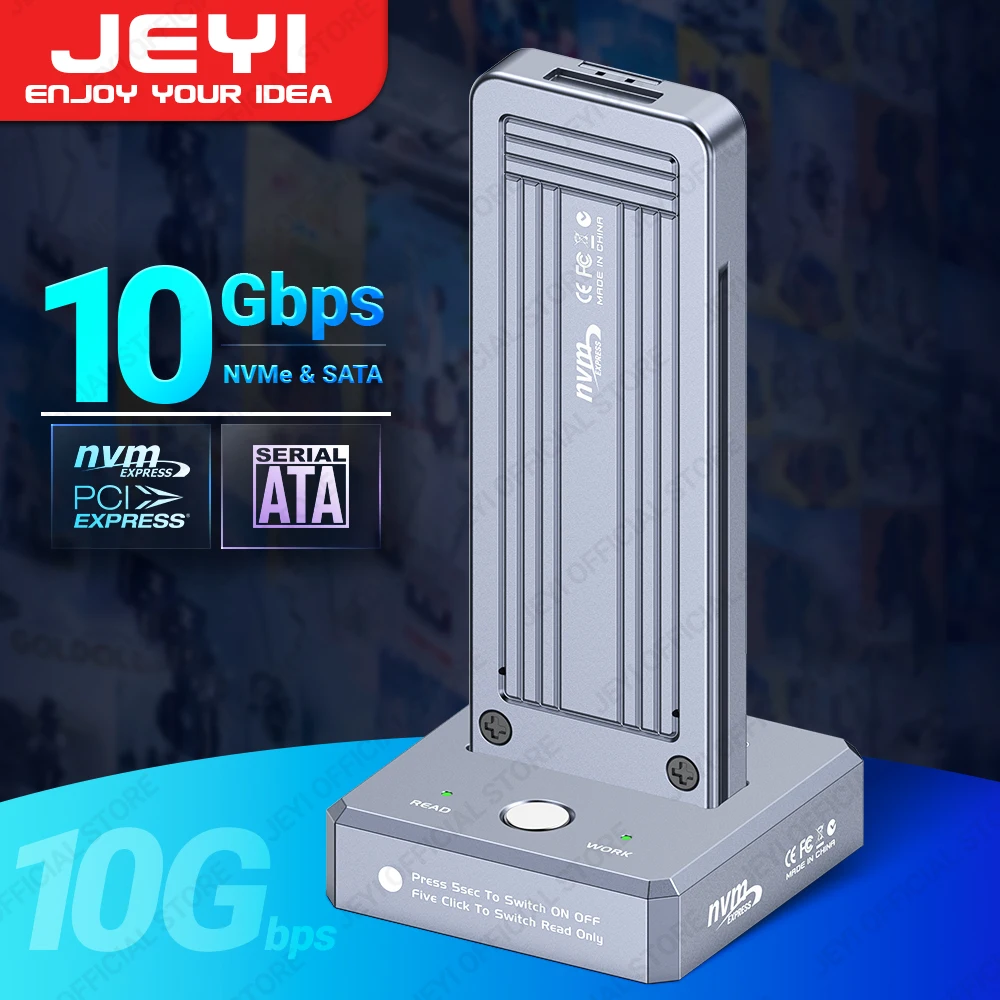 Estación Acoplamiento JEYI M.2 NVMe/SATA USB-C 10Gbps