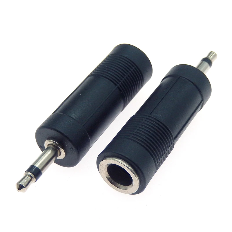 Adaptador jack 6,35mm macho a 3,5mm hembra para audio profesional