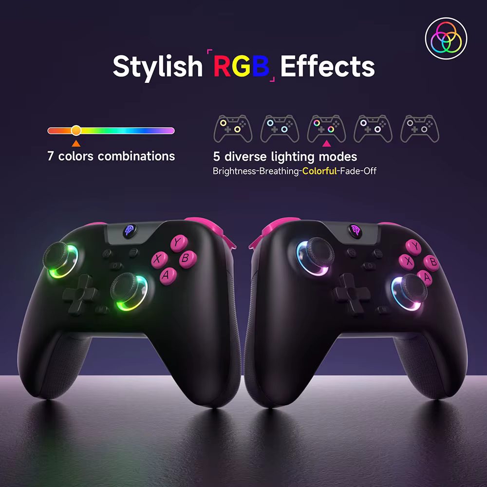 Ajustes de iluminación RGB del mando