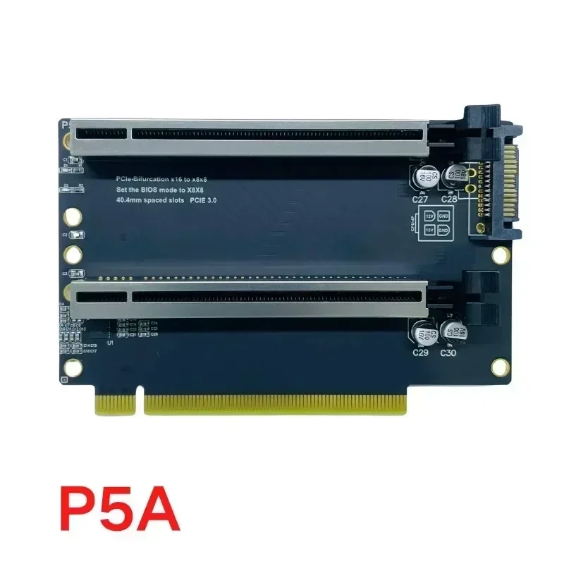 Bifurcador PCIe X16 a Doble X8 – Tarjeta Expansión P5A - imagen 3