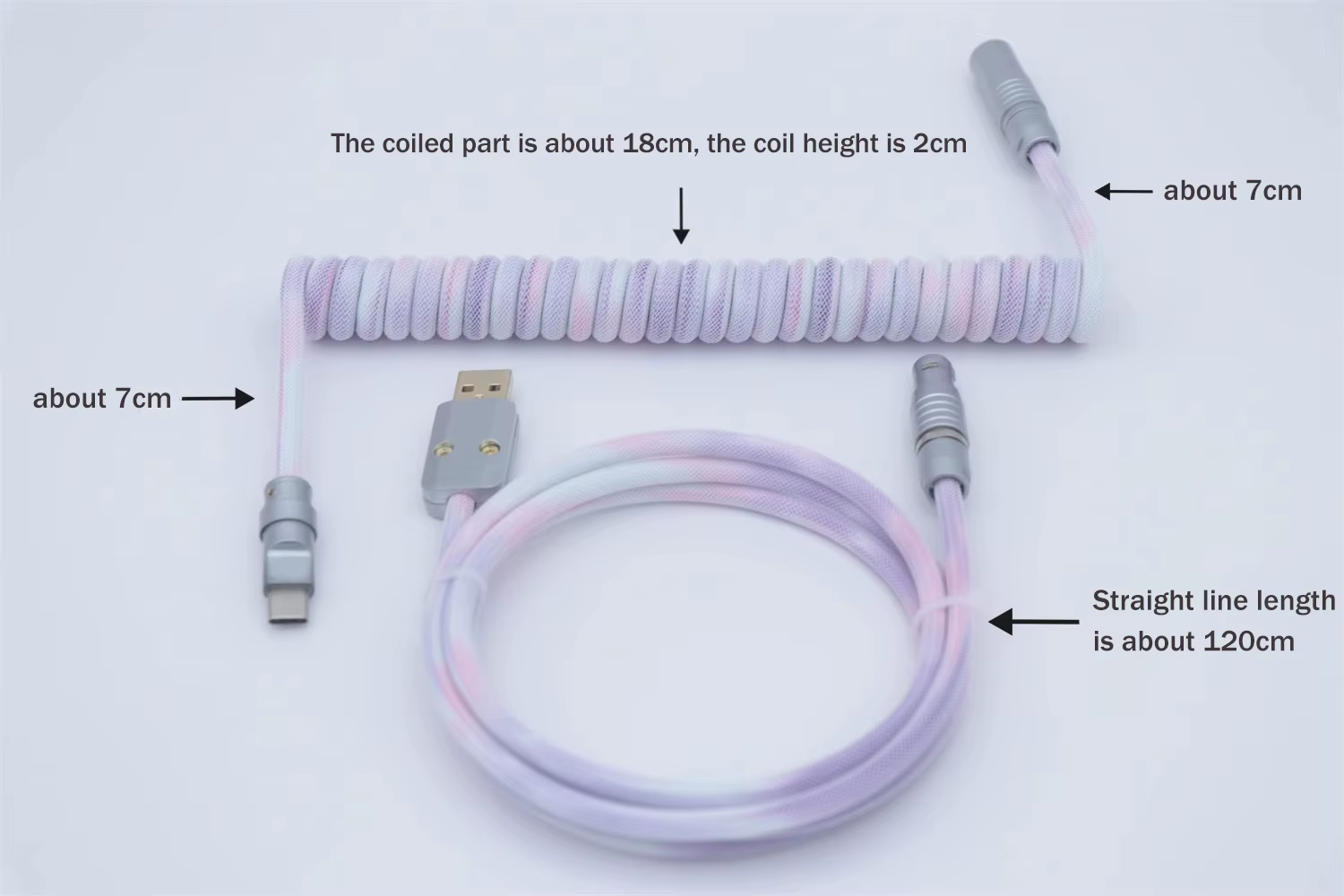 Cable aviador desmontable con connector USB-C