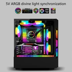 Coolmoon Tira LED RGB ARGB 4 Pines – Iluminación para Placa Base PC