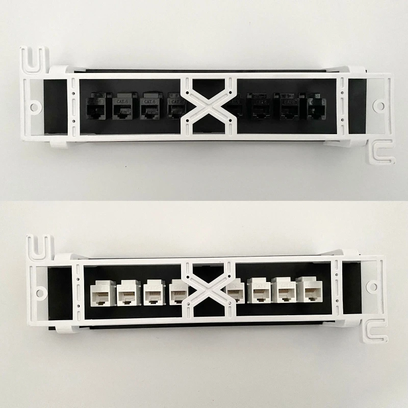 Panel frontal de 8 puertos RJ45