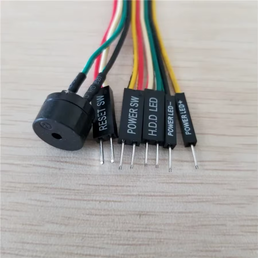 Altavoz y LED en funcionamiento