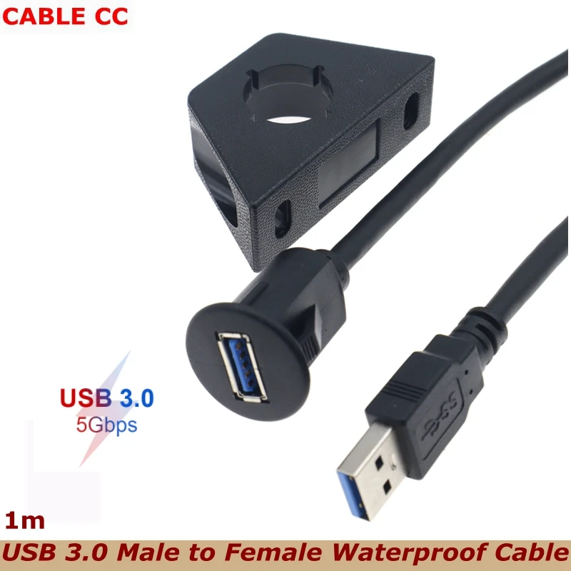 Cable USB 3.0 montado en tablero