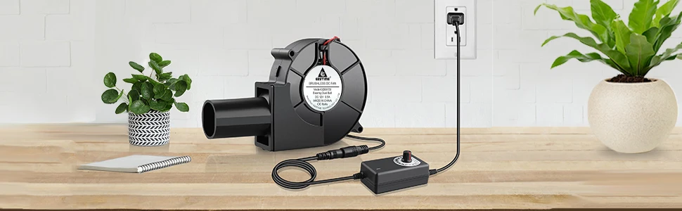 Ventilador Gdstime 9733 vistas frontal y lateral