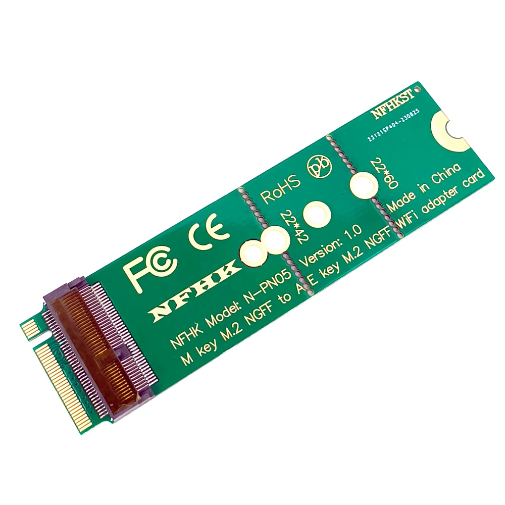 Módulo WiFi M.2 en adaptador A+E