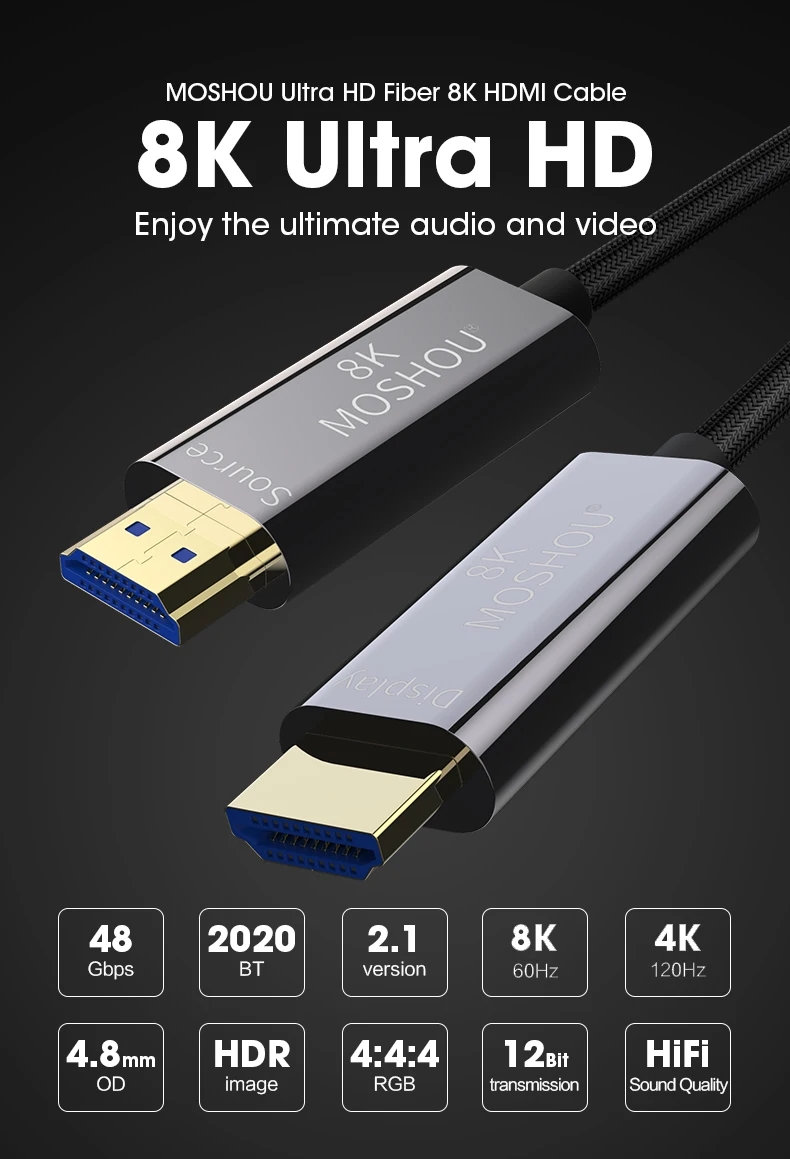 Conectores chapados en oro del cable HDMI