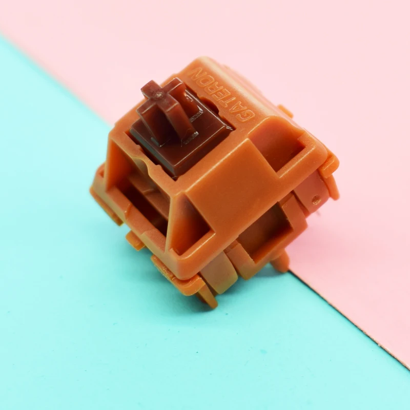 Interruptor Gateron CAP V2 Gold Brown detalle superior