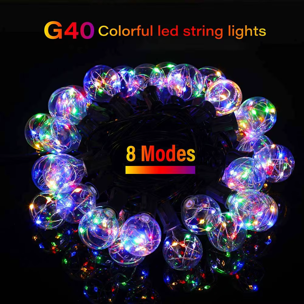 Guirnalda solar RGB con 8 modos de iluminación