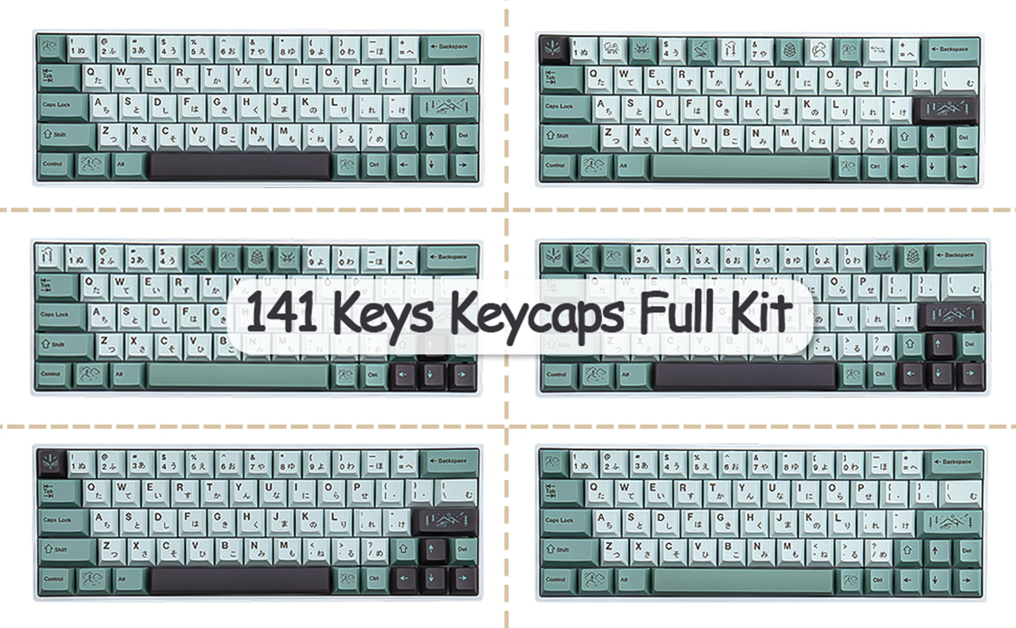 Teclas GMK Mist Cherry Profile DYE-SUB para teclado mecánico - imagen 4