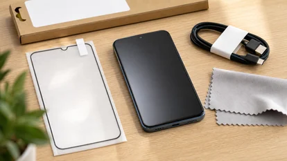 Protector de pantalla y cable USB-C preparados para alargar la vida de un móvil.